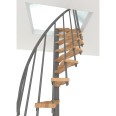 Minka Spindeltreppe Suono Smart 38 - 305,5cm Geschosshöhe Buche Grau für 120x68cm Deckenöffnung Minka Spindeltreppe Suono Smart 38 - 305,5cm Geschosshöhe Buche Grau für 120x68cm Deckenöffnung-small
