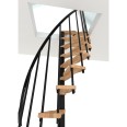 Minka Spindeltreppe Suono Smart 38 - 305,5cm Geschosshöhe Buche Schwarz für 120x68cm Deckenöffnung Minka Spindeltreppe Suono Smart 38 - 305,5cm Geschosshöhe Buche Schwarz für 120x68cm Deckenöffnung-small