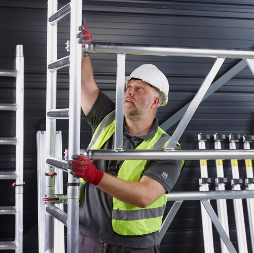 Altrex MiTower PLUS Fahrgerüst Safe-Quick®2 Geländer 1-Person-Aufbau Aluminium mit breiter Plattform 0,75x1,72m