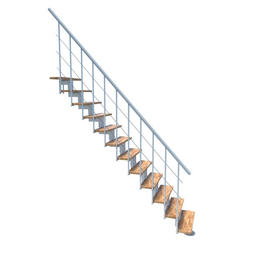 Minka Mittelholmtreppe Comfort Top 37 - 312cm Geschosshöhe Buche Weiß