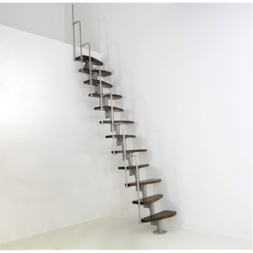 Minka Mittelholmtreppe Monaco 35 - 293,8cm Geschosshöhe Walnuss Grau