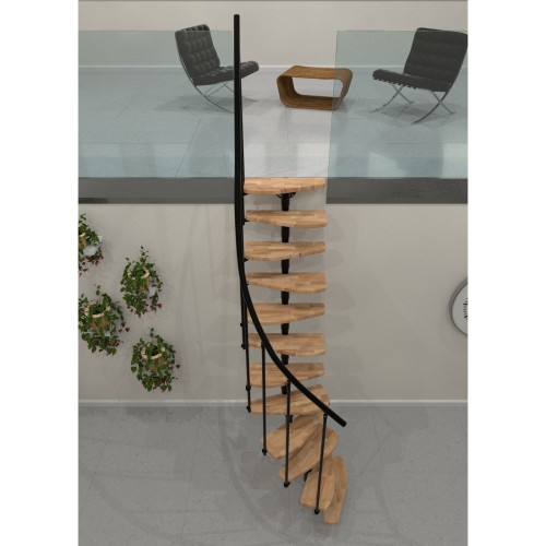 Minka Raumspartreppe Monte Carlo 35 - 293,8cm Geschosshöhe Buche Schwarz