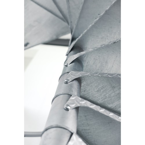 Minka Außenspindeltreppe Spino Zink Smart 38 - 305,5cm Geschosshöhe