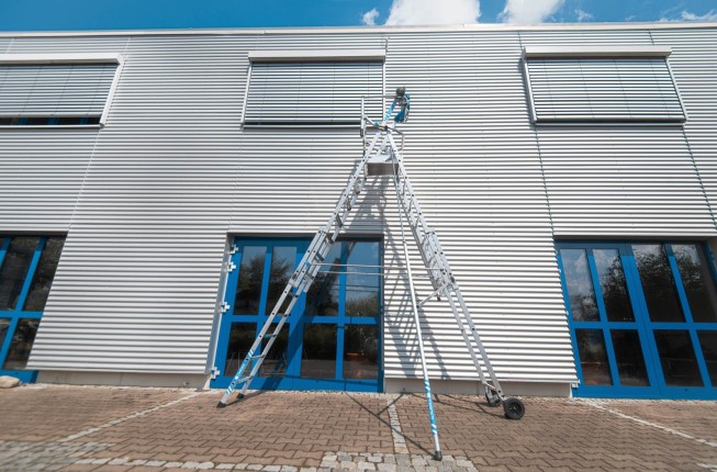 Zarges Teleskop Plattformleiter ZAP Masterflex Plus S gebördelt 4-7 Stufen