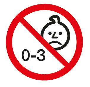 Für Kinder unter 3 Jahren nicht geeignet