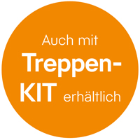Mit Treppenkit erhältlich